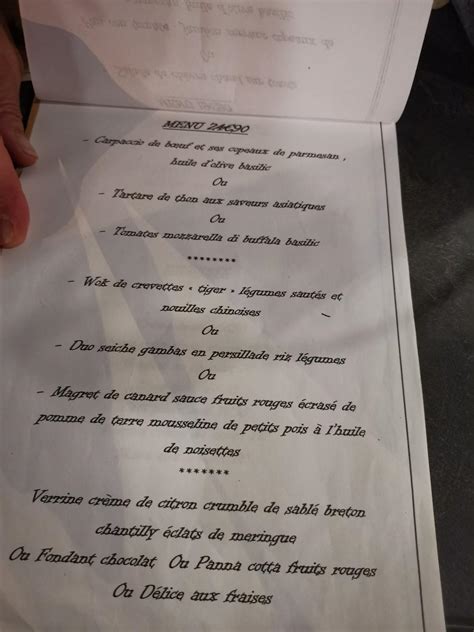 Menu At Le Loft Cap Dagde Restaurant Agde