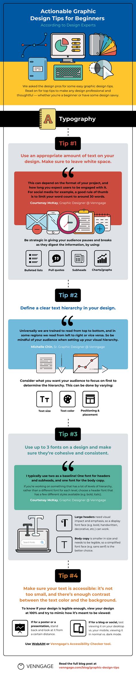 Graphic Design Tips For Beginners Infographic Template Venngage