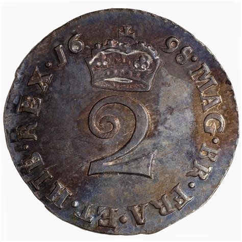 Coin Twopence William Iii England Great Britain