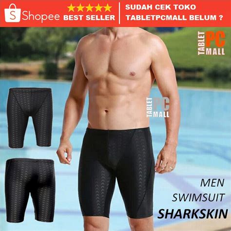 Jual Celana Renang Pria Model Sharkskin Men Swimsuit Ukuran L Xl Xxl