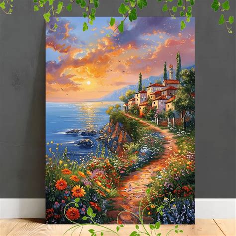 Temu Pc Wooden Framed Canvas Painting Artwork Very Suitable For Office