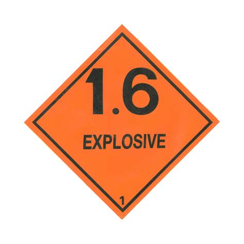 Class 1 Explosives Hazard Labels 250mm X 250mm Air Sea Containers