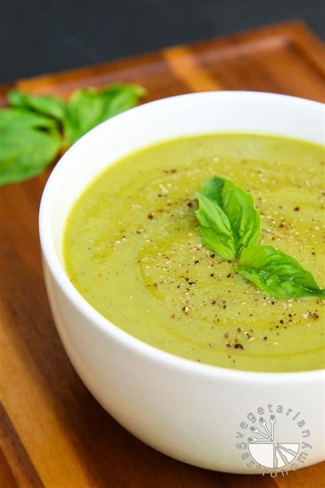 Velvety Zucchini Basil Soup Vegetarian Gastronomy