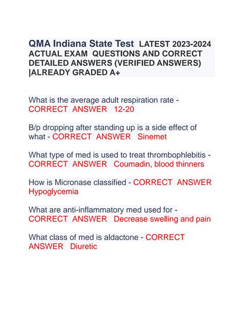 Solution Qma Indiana State Test Latest 2023 Studypool