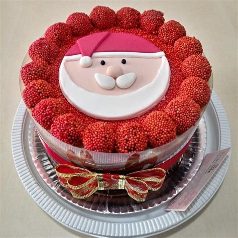 Bolo Natal Bolo Papai Noel Naked Cake No Acetato Bolo De Natal