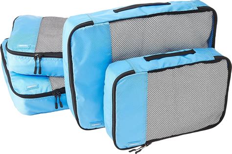 AmazonBasics 4 Piece Packing Travel Organizer Cubes Set Best Prime