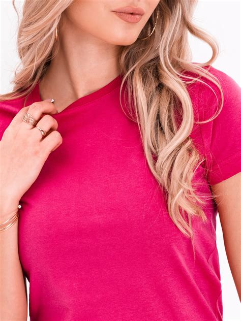 Womens Plain T Shirt Slr001 Pink Modone Wholesale Clothing For Men