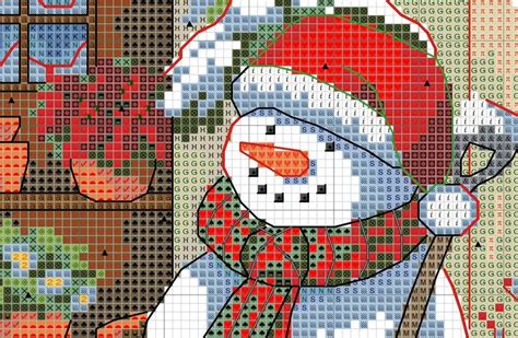 Garden Shed Snowman Christmas Stocking Counted Cross Stitch Etsy