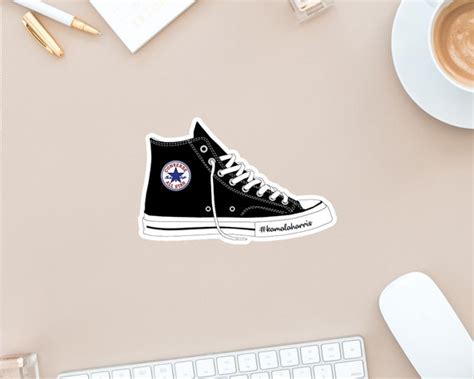 Converse Sticker Converse Shoes Sticker Laptop Sticker Etsy