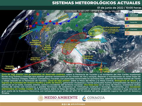 Conagua Clima On Twitter Imagen Interpretada Con Los Sistemas