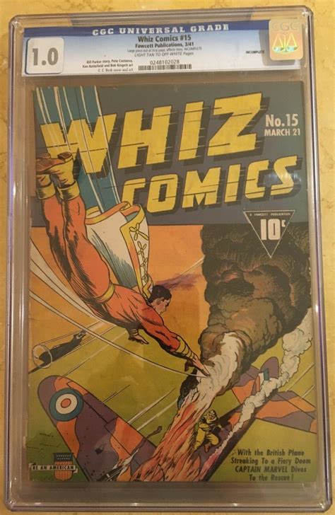 Whiz Comics Cgc Origin Of Sivana Wwii War Cover C C Beck