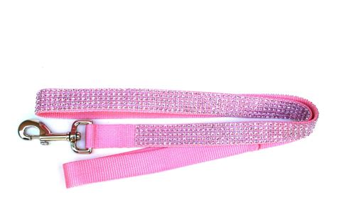 Pink Dog Leash 1 Rhinestone Dog Leash - Etsy