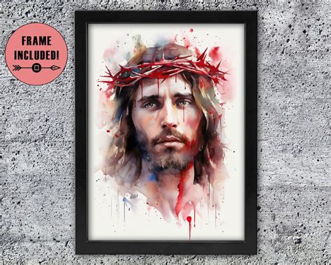 Holy Jesus Christ Sacred Heart Religious Framed Print Jesus Paintings