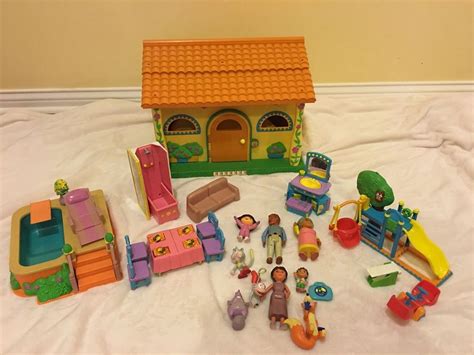 Details About Huge Mattel Dora The Explorer Talking Doll House Talking