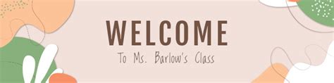 Welcome to class Google Classroom Banner Template | PosterMyWall