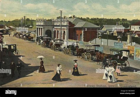 Ipswich Railway Station, Queensland, ca 1906 Stock Photo - Alamy