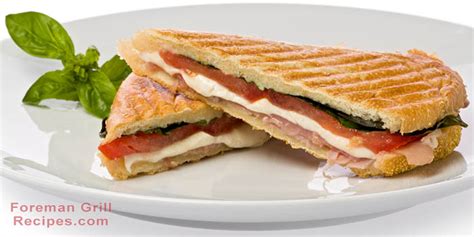 Prosciutto Mozzarella And Basil Panini Foreman Grill Recipes