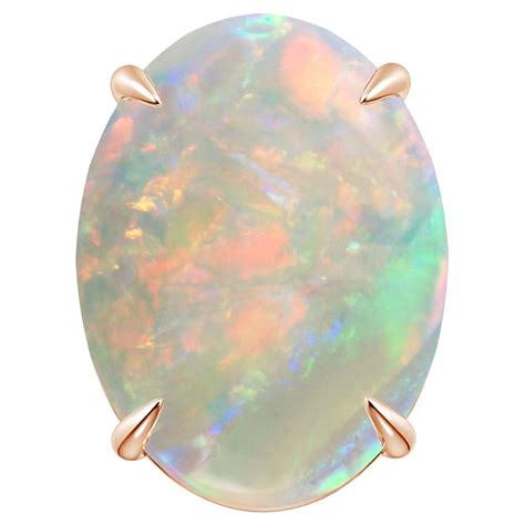 Customizable Angara Gia Certified Natural Opal Ring In Rose Gold With