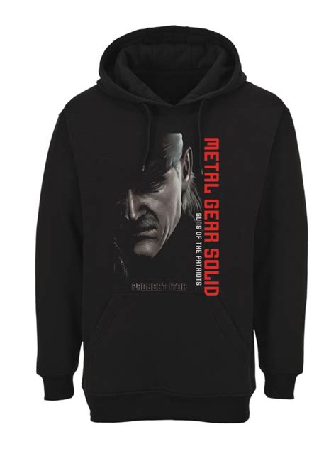 Metal Gear Solid Guns Of The Patriots Poleron Canguro Negro Hombre