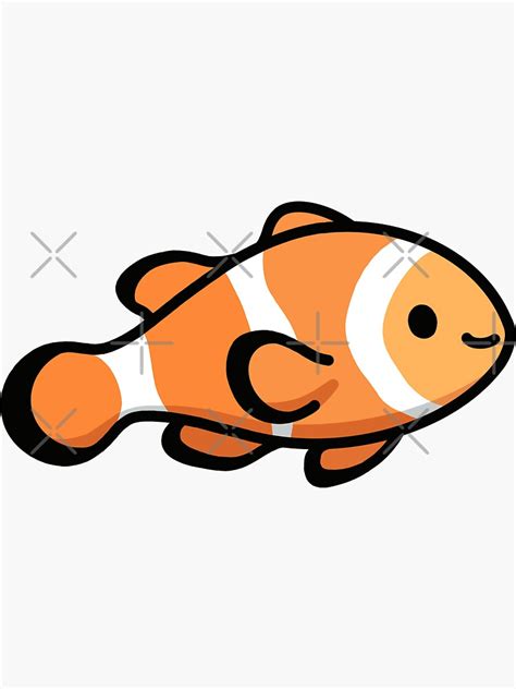 "Clownfish" Sticker for Sale by littlemandyart | Redbubble