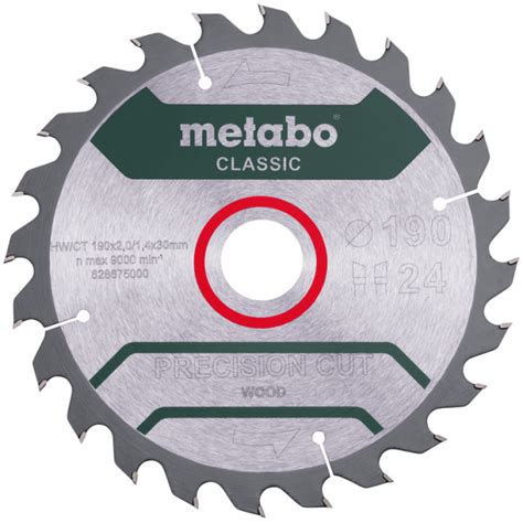 628676000 Metabo Circular Saw Blades Precision Cut Wood Classic For