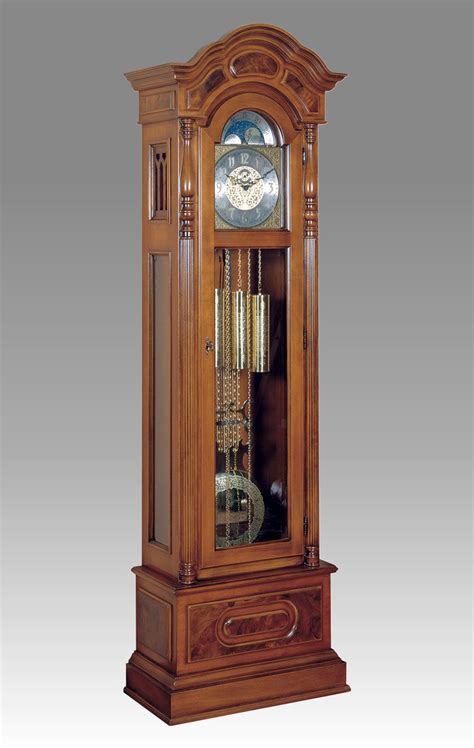 Curio Grandfather Clock Art5401 Walnut With Drawers Grandfather Clock Kits Grandfather