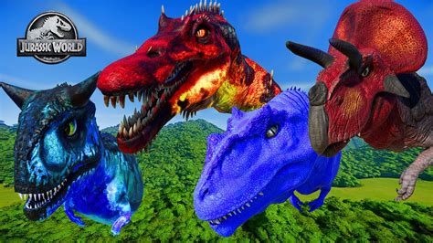 Ultimasaurus Vs Giganotosaurus Vs Carnotaurus Vs Spinosaurus Fighting