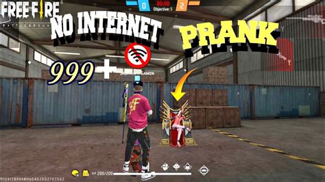 No Internet Prank In Lone Wolf 🐺🐺 Bande Ne Dikhaya Emot 🧎 Garena Free