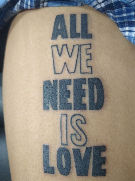 Cancerbero All We Need Is Love Tattoo Tatuajes