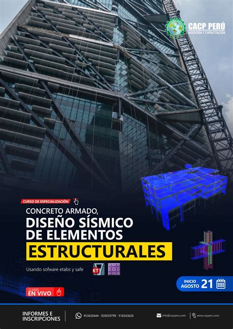 Cacp Perú Curso Concreto Armado Diseño Sísmico De Elementos Estructurales Usando Etabs Y