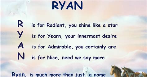 Acrostic Name Poems For Boys Ryan