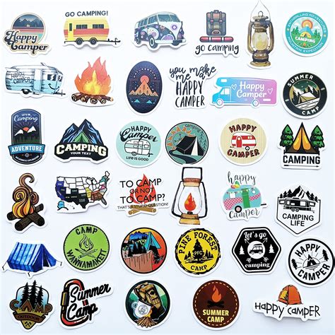 Amazon Mirosan Funny Camping Stickers For Coolers Campfire Wild