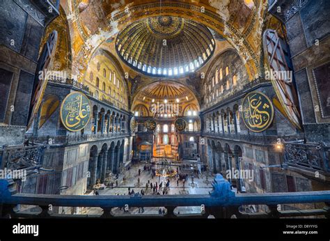 Istanbul December 2012 Interiors Of The Aya Sofia Mosque On December