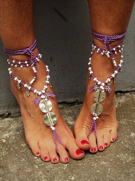 Barfu Sandalen Fu Schmuck Hippie Sandalen Fu Kettchen Boho Etsy