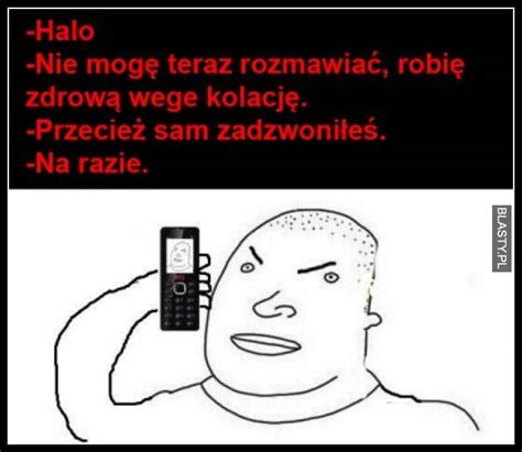 Halo nie mogę teraz rozmawiać robię zdrową wege kolację memy gify i