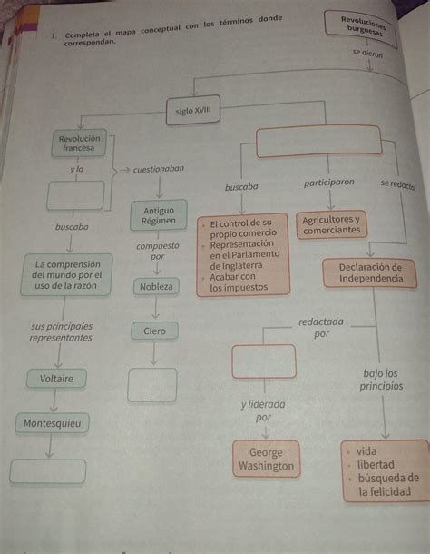 Completa El Mapa Conceptual Con Los T Rminos Donde Correspondan