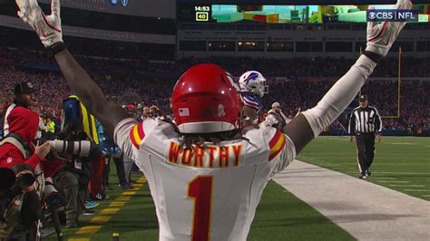 Kansas City Chiefs Wide Receiver Xavier Worthys Pylon Reach Touchdown