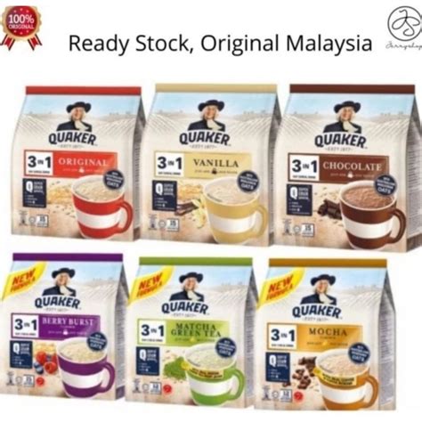 Jual Quaker 3in1 Instant Oat Cereal Drink Shopee Indonesia