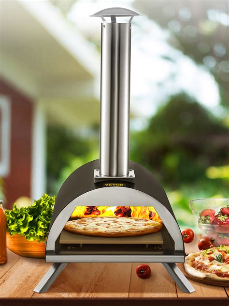 Vevor Wood Fired Oven 12 Stainless Steel Portable Pizza Oven Wood Pellet Burning Pizza Maker