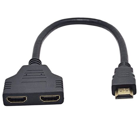 CABO HDMI ADAPTADOR DUPLICADOR Y UMA ENTRADA MACHO PARA DUAS SAIDAS