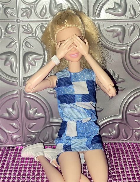 Nude Hybrid Barbie Doll Blonde Ponytail Made To Move Body Mattel