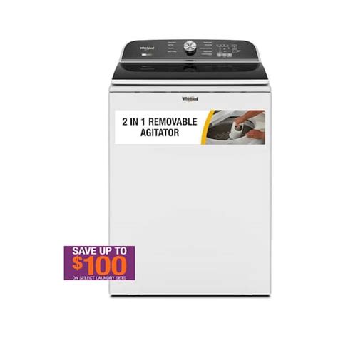 Whirlpool 5.2- 5.3 cu.ft. Top Load Washer in White with Removable ...