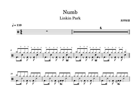 Linkin Park 林肯公园《numb》鼓谱架子鼓谱 打谱啦