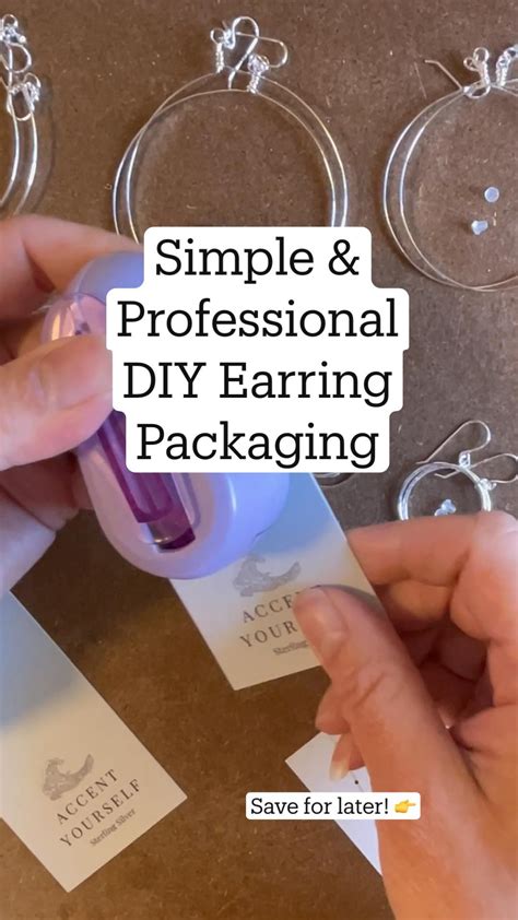 Diy earring packaging use business cards for jewelry packaging display ...