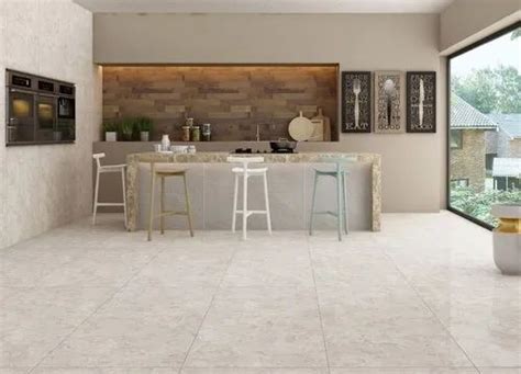 Ceramic Italian Beige Glossy GVT PGVT Vitrified Floor Tiles Thickness