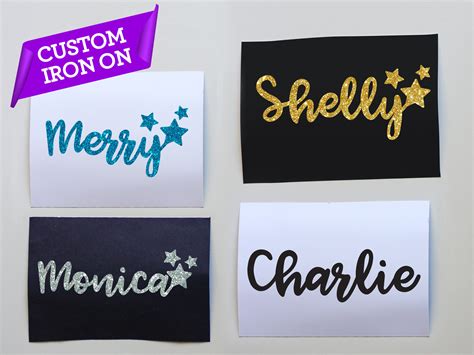 Personalized Iron On Name Decals Custom Iron On Letters Etsy