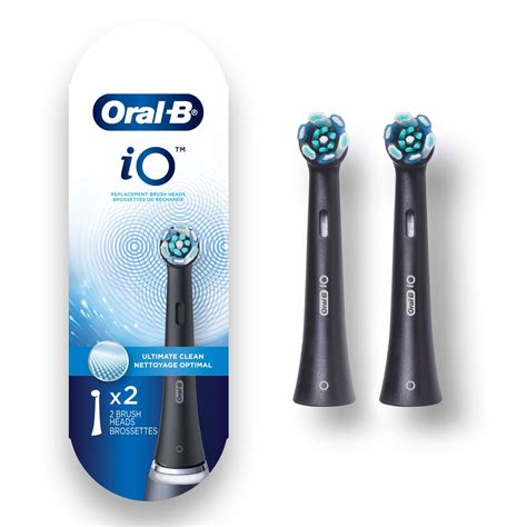 Oral B IO Ultimate Clean Replacement Brush Heads Black 2 Count For