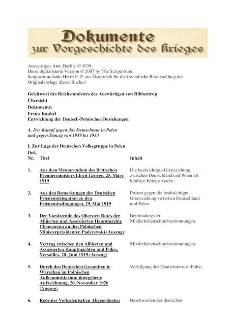 PDF Auswaertiges Amt Weissbuch Nr 2 Dokumente Zur Vorgeschichte