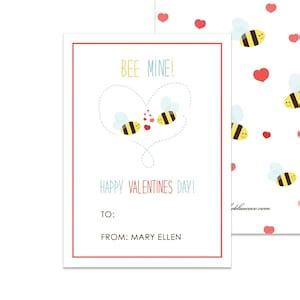 Valentine Cards Bee Mine Set of 10 - Etsy