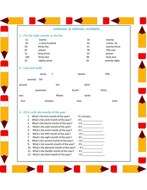 Ordinal Numbers Free Online Exercise Ordinal Numbers Number Hot Sex